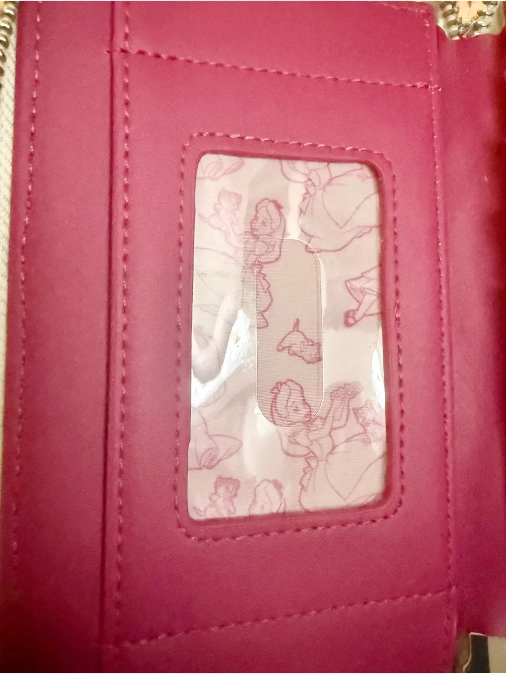 Disney Alice in Wonderland Sequin Zip Around Wallet – New Without Tags